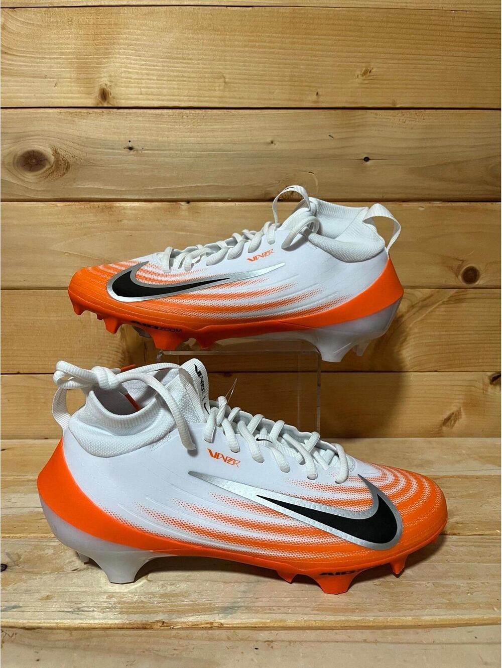 New Nike Air Zoom Vapor Pro 1 Orange White Football Cleats HM8850-103 Mens 8